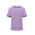 thumbnail image 4 of hengsof Kids Baseball Jersey Solid Button Down Shirts Sports Uniform for Boy Girl Softball Jersey Hip Hop Short Sleeve, 4 of 7