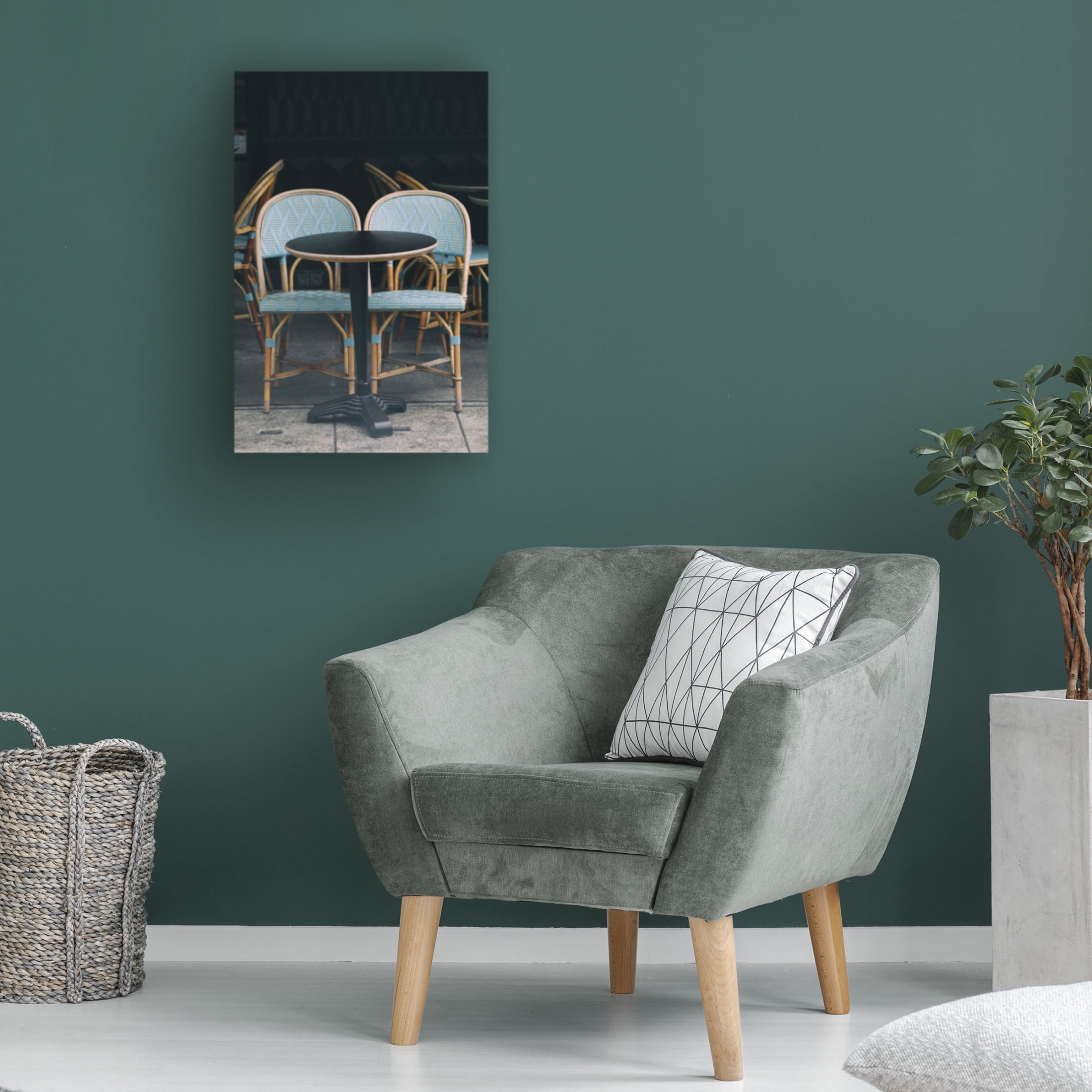 Canvas Wall Art - Carina Okula 'Perfect Paris People Watching Cafe' Wall Art for Living Room, Bedroom, or Office Décor by Trademark Fine Art - 12 x 19 Inches