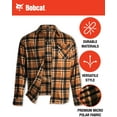 thumbnail image 5 of Bobcat Men's Flannel Shirt - Micro Polar Woven Long Sleeve Button Down Shirts for Men (Sizes: S-XL), 5 of 7