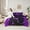 Deep Purple, variant on Manfei Minimalist Geometric Bedding Sets Twin Size,3D Geometric Art Comforter Sets with Sheets,Purple Bed in a Bag Twin Size,Microfiber Bedroom Decoration Reversible,7-Piece