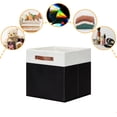thumbnail image 4 of Storage Cubes 13 inch,Cube Storage Bins with Handles for Organizing,Fabric Storage Baskets for Shelves Nursery Closet Home Organization (White&Black-4 Pack), 4 of 10
