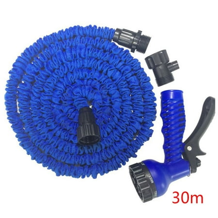 7.5m/15m/22.5m/30m/37.5m/45m Expandable Garden Flexible Lightweight Watering Hoses and 7-in-1 Sprayer