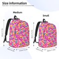 thumbnail image 2 of Honeii Colorful Donuts 1 Print Canvas Backpack for School & Outdoor,Laptop Excursion Backpack,Notebook School Bookbag For Men Women,for Work, Travel, and Everyday Use-Medium, 2 of 5