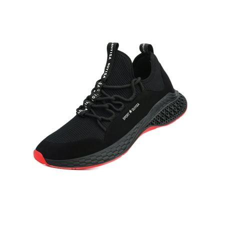 

SIMANLAN Womens Safety Shoe Puncture-proof Work Shoes Steel Toe Sneakers Unisex Comfortable Working Boot Mens Lace Up Ankle Boots Black Orange 8.5(W)