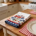 thumbnail image 5 of Kitchen Towel, Kitchen Dishes Towels Independence Day Themed 23.6x15.8in, Absorbent Tea Towels Cooking Baking, Washable Cloth For Home Restaurant Party July 4th Use 60x40cm, 5 of 6