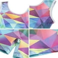 thumbnail image 4 of Novobey Gymnastics Leotard for Girls Sleeveless Sparkly Ballet Unitard with Hair Scrunchie One-Piece Dance Wear 5-12 Years, 4 of 5
