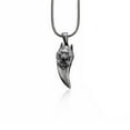 thumbnail image 2 of Nordic Wolf Tooth Handmade Sterling Silver Men Charm Necklace, Scandinavian Wolf Men Jewelry, Viking Wolf Pendant, Norse Mythology Necklace, 2 of 5