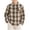 Khaki, variant on Boys' Plaid Long Sleeve Shirt Classic Casual Lapel Button Down Shirt Jacket Flannel Chest Pocket Turndown Collar Loose Casual Tops Khaki