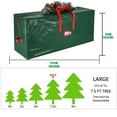 thumbnail image 2 of Bxaolu Christmas Tree Storage Bag, Fits for 6/7.5 ft Xmas Artificials, Dustproof&nbsp;Zippered Box with Reinforced Carrying Handles For All Year Round Christmas Storage, Green, 2 of 9