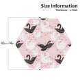 thumbnail image 2 of Vsdgher Swan And Flowers2 Leather Coasters for Drinks, Durable Drink Coasters 4 Set for Tabletop Protection, Luxurious Home Décor and Housewarming Gift ( {designName})Hexagon, 2 of 6