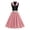 Pink, variant on Qiopertar Women's Retro Polka Dot Print Dress Wedding Guest Cocktail Party Sleeveless Round Neck A-Line Floral Casual Elegant Dress, Blue S