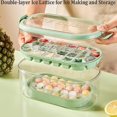 thumbnail image 2 of Ice Cube Tray With Lid And Bin, 2 Tiers Ice Cube Moulds Square And Round Ice Tray With Storage Ice Box For Freezer,water,whiskey, 2 of 4