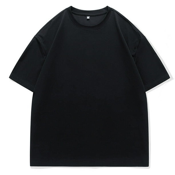 Tops para hombre, blusas y camisas de manga corta con cuello redondo para hombre, moda casual para hombre, vintage, bolsillos, botones, cuello redondo, manga corta, top de poliéster para hombre
