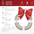 thumbnail image 6 of AWQM 35.4in White Christmas Wreath with 90Lights, Ooutdoor Christmas Decorations with Metal, Prelit Christmas Wreath with Bow for Doors/Windows, Christmas Wreath Decorations for Outdoor, Garden, 6 of 9