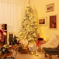 thumbnail image 1 of Gymax 7 FT Pre-Lit Snow-Flocked Xmas Tree 3-Minute-Setup Artificial Hinged Christmas Tree, 1 of 10