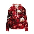 thumbnail image 4 of GuangCheng Mens Christmas,Drawstring,Hooded Sweatshirts,Snowflake Printed,Drop Shoulder,Thick Warm Coats,Pullover Hoodies, 4 of 5