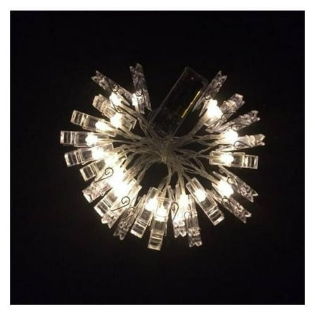 20 Warm White Led Clips Light String