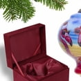 thumbnail image 3 of Pink Christmas Flamingos Hand Painted Mouth Blown Glass Ornament, 3 of 4