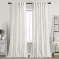 thumbnail image 1 of Cortinas Nanspring Mezcla de Lino 213 cm 2 Paneles Beige Blanco, 1 of 7