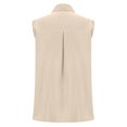 thumbnail image 3 of WCJM Christmas Tank Top Women's Linen Button Down Shirt Rolled Cuffed Blouse Ladies Summer Casual V Neck Beach Cotton Tops Tight Women's Shirts for Women Brown Blouses for Women Tank Tops for Women, 3 of 5