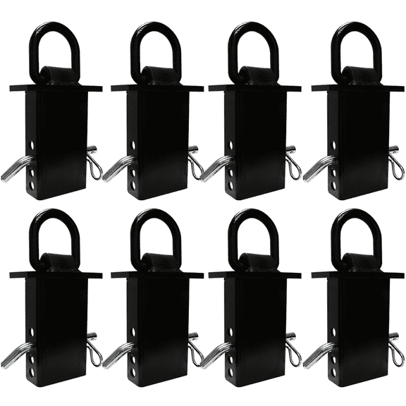 Heavy Duty Trailer Adjustable Stake Pocket D Ring 8 Pack 12,000LBS - Fits 2x4