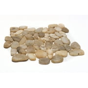 Rainforest Yellow Sliced High-Polish Pebble Stone Floor and Wall Tile 12" x12" (5.0 Sq. ft. / Case)