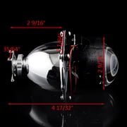 Astra Depot 2.5 Bi-Xenon HID Projector Retrofit Headlight Glass Lens Angel Eyes H1 H4 DIY Kit with Black Shrouds (1 Pair)