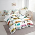 thumbnail image 3 of Castle Fairy Colorful Truck Boy 7-Piece Twin Bedding Sets,Cartoon Car Bedding Comforter Set,Construction Vehicles Breathable Sheet Sets,Lightweight Room Decor, 3 of 8