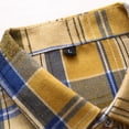 thumbnail image 5 of IWRICH Men's Flannel Shirt Casual Regular Fit Long Sleeve Button down Plaid Shirt with Flap Pockets Light Yellow XXXXL, 5 of 7