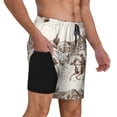 thumbnail image 2 of Balery Western Desert Cowboys3 Bañador para hombre, shorts de playa de secado rápido con entrepierna y forro de compresión-X-Large, 2 of 6