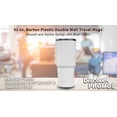 thumbnail image 4 of 32 oz. Barton Plastic Double Wall Travel Mugs - 6 Pack - White, 4 of 5