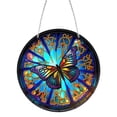 thumbnail image 1 of (GH093) Y Arte en Vidrio Imitación Colores Y Dos Lados Súper Arte para en La Pared Arte Doble Atrapasoles Mariposa, 1 of 9