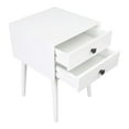 thumbnail image 4 of Furniture of America Berne Modern 2-Drawer Wood Indoor End Table, White, 4 of 9