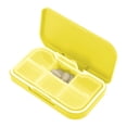 thumbnail image 6 of Unique Bargains 1 Pc Pill Case 6 Grid Waterproof Pill Box Yellow, 6 of 6