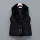 thumbnail image 5 of Chaleco de plumón integrado de piel de algodón para mujer, chaqueta acolchada con botón y cuello levantado, chaleco con cordón, Invierno, 5 of 5