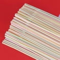 thumbnail image 3 of 500pcs Plastic Drinking Straws 8 Inches Long Aed Striped Flexible Bendable Disposable Straws, 3 of 5