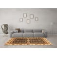 thumbnail image 3 of Ahgly Company Machine Washable Indoor Rectangle Geometric Brown Traditional Area Rugs, 5' x 8', 3 of 4