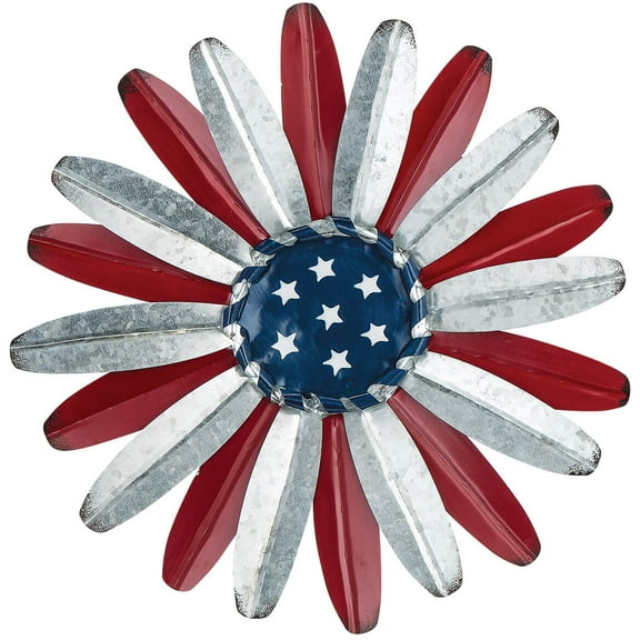 Metal Patriotic Flower Wall Hanging by Fox River Creations