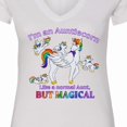 thumbnail image 4 of Inktastic I'm an Auntiecorn Like a Normal Aunt but Magical Women's V-Neck T-Shirt, 4 of 5