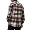 thumbnail image 5 of Turilly Plus Size Men's Brushed Plaid Flannel Shirt Jacket Button Down with Chest Pockets for Fall Winter Daily, 5 of 5