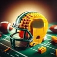 thumbnail image 2 of Novelty Creative Ball Team Helmet Building Block Set, Building Blocks Collectibles Gifts for Sports Fans Enthusiasts, 2 of 9