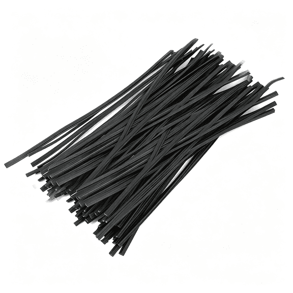 MISSMILE Plastic Black 6" Twist Tiesreusable Cable Ties,Long Garbage Bag Twist Tiestrash Bag Coated Tiestwisty Ties for Organizingplant Holldingofficechristmas Tree (500 Pcs/6")
