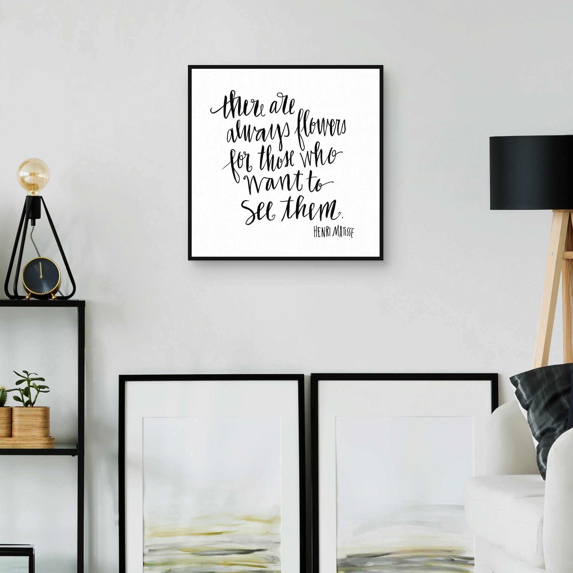 There Are Flowers by Cheryl Warrick Framed Canvas Art Print