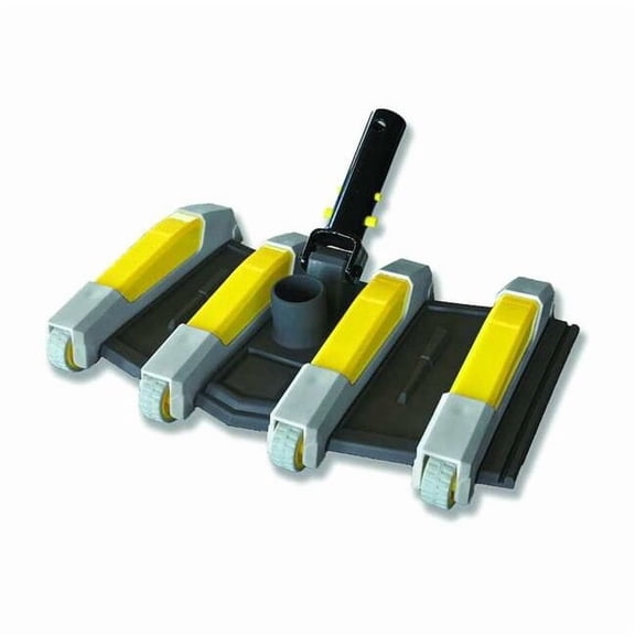 Jed Pool Tools Pool Vacuum, Plastic, Gray/Yellow, 14" L 30-183