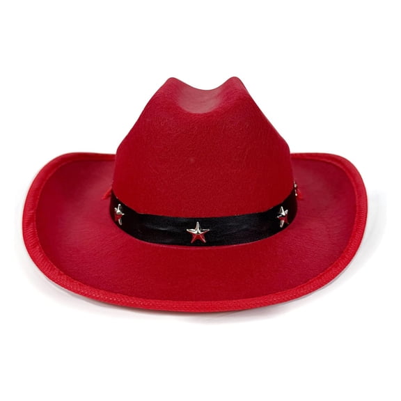 TELOLY Kids Toddler Western Cowboy Hat Wide Brim Stylish Star Leather Cowboy Hat Cowgirl Dress Up Hat with Belt