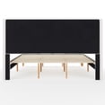 thumbnail image 5 of Martha Stewart King Upholstered Platform Bed with Tufted Wingback Headboard and Cushioned Siderails, Wood Slat Foundation, No Box Spring Needed, White, 5 of 11