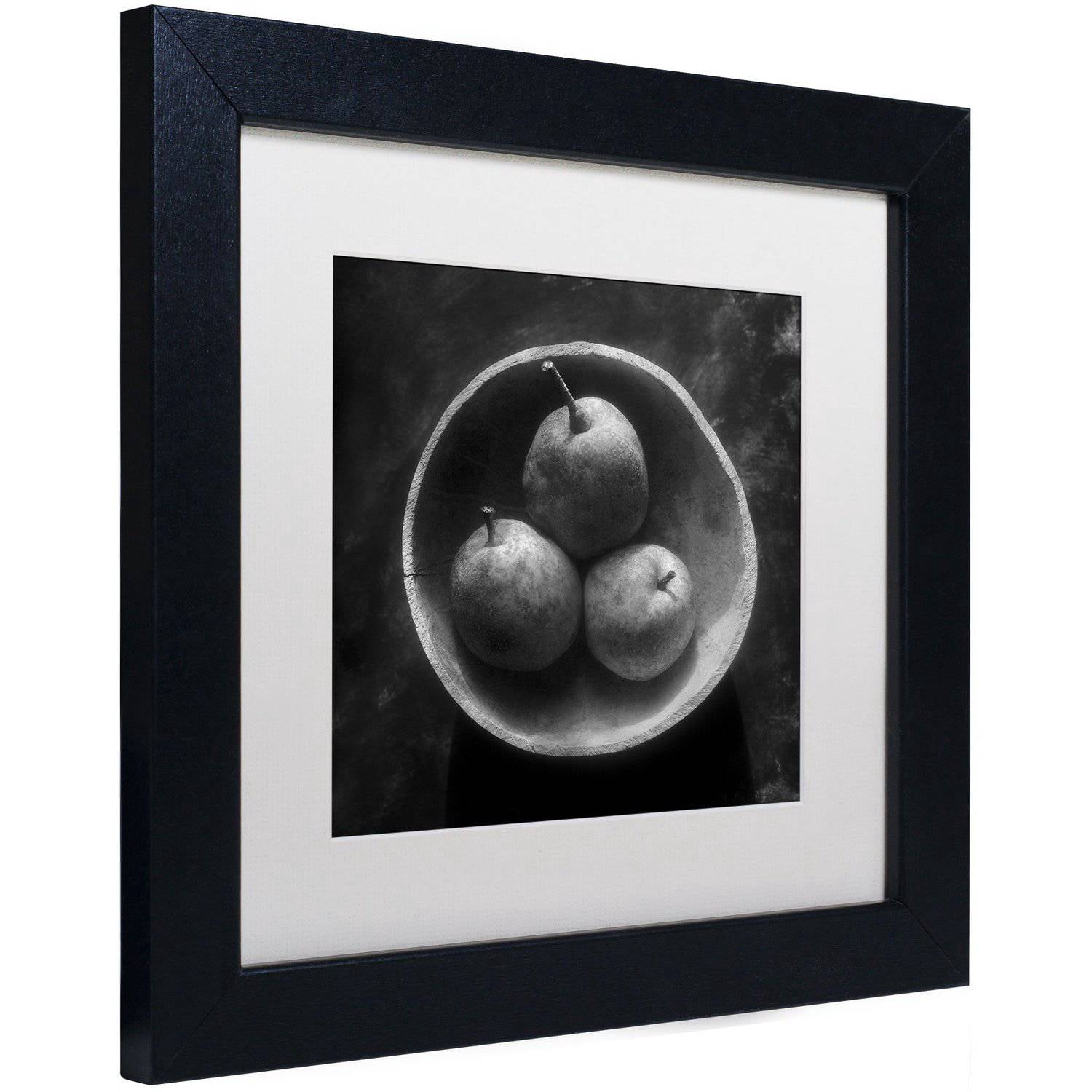 Trademark Fine Art "Circulo de Peras" Canvas Art by Moises Levy White Matte, Black Frame