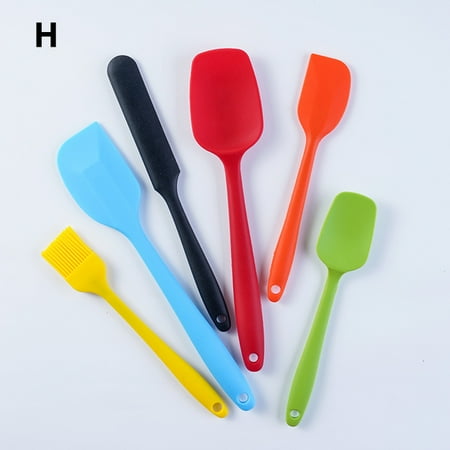 

Alexsix Silicone Kitchenwares Cream Spatula Scraper Oil Brush Non-stick Heat-Resistant Baking Tool