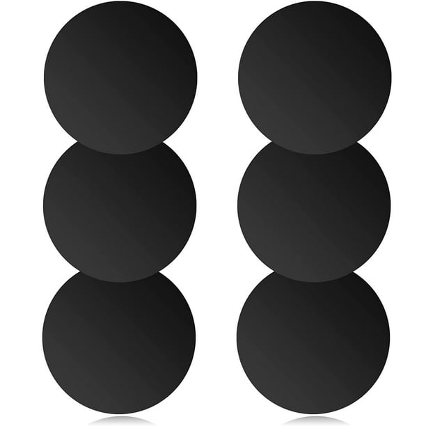 Placa de Metal Placa de Metal Autoadhesiva, Juego de 6 Placas de Metal magnéticas para teléfono móvil, con Adhesivo 3M para Accesorios magnéticos para Coche, Soporte para teléfono móvil, Placa