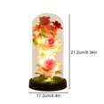 thumbnail image 3 of TERGAYEE Fake Flowers Valentine's Day Rose Women , Rose Luminous Flower Glass Cover, Women, Mom, Valentine's Day, Anniversary, Birthday Valentines Day Gifts, 3 of 7